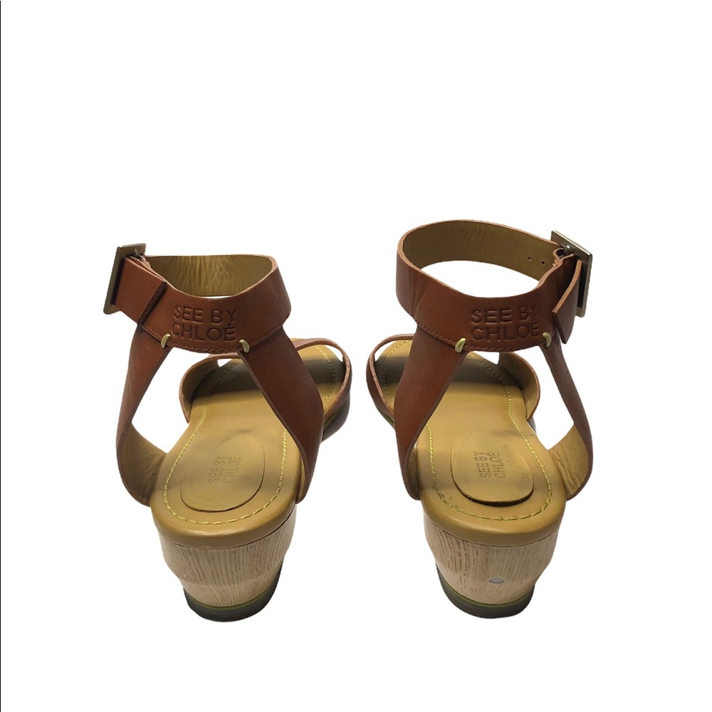 See by Chloe | Low Wedge Ankle Strap Sandals 40.5 - Picture 6 of 10